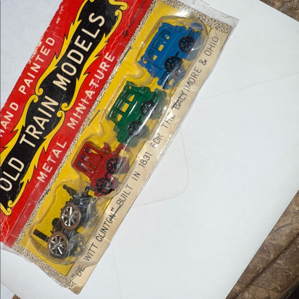 Hand Painted Old Train Models De Witt Clinton Metal Miniature Set - Picture 5 of 9